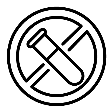 Prohibition symbol with a nail inside a circle on a white background